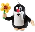 Der kleine Maulwurf Kuscheltier mit Blume, 30 cm - Bunt