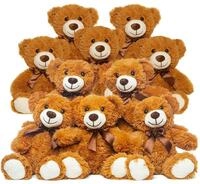 Pl&uuml;schtier Teddyb&auml;r gef&uuml;llt, 13,5 Zoll, Braun, 10 St&uuml;ck