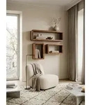Design Wandregal 3er Set BOHA Massiv Holzregale Sheesham Landhausstil,...