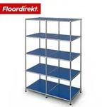 Floordirekt Concept Epure MK-015 Metallregal, B78&times;T40&times;H118 cm, Blau, Standregal mit