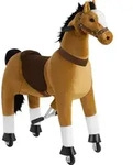 tectake&reg; Reitpferd Amadeus 34 x 89 x 100 cm, realistisches Design rutschfeste
