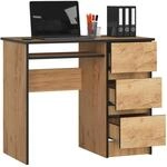 Schreibtisch 90cm mit 3 Schubladen und Tastaturauszug Computertisch Arbeitstisch