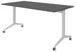 b&uuml;m&ouml; Seminartisch klappbar & fahrbar - Gestell: Silber, Gr&ouml;&szlig;e: 160 x 80 cm,