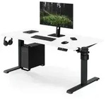 Ergonomischer, h&ouml;henverstellbarer elektrischer Schreibtisch in Anthrazit und...