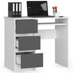 Schreibtisch 90cm mit 3 Schubladen und Tastaturauszug Computertisch...