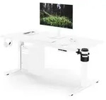 Ergonomischer, h&ouml;henverstellbarer Schreibtisch, wei&szlig;: 140 x 70 cm: ARIA