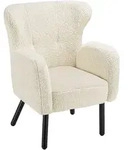 tectake&reg; Sessel V&auml;nersborg dick gepolstert, mit Boucl&eacute;-Bezug - Creme