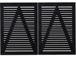 Plus Doppeltor Osaka 200 x 136 cm RAL 9005 Schwarz - Schwarz
