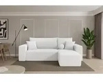 ALTDECOR Ecksofa mit Schlaffunktion und Bettkasten - SENO-L - 249x139x85 - Wei&szlig; -