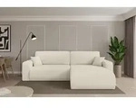 ALTDECOR Ecksofa mit Schlaffunktion und Bettkasten - BERY-L - 276x193x88 - Beige -