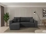 ALTDECOR Ecksofa mit Schlaffunktion und Bettkasten - SENO-L - 249x139x85 - Dunkelgrau