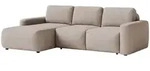 Selsey Carnos Mini &ndash; Ecksofa mit Schlaffunktion, Ottomane links, Chenille