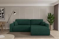 ALTDECOR Ecksofa mit Schlaffunktion und Bettkasten - BERY-L - 276x193x88 - Gr&uuml;n -