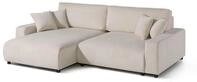MASSIVMOEBEL24.DE|Ecksofa Samt 234x170x78 beige SOFIA - Beige