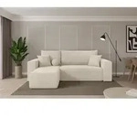 ALTDECOR Ecksofa mit Schlaffunktion und Bettkasten - SENO-L - 249x139x85 - Creme -