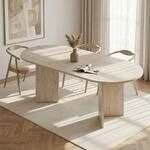 Skye Decor, Erweiterbarer Esstisch, Travertin, 160 x 90 cm (ausziehbar auf 200...