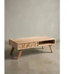 Couchtisch REWA 95x35x50cm Akazie Massivholz Sofatisch, Design Wohnzimmertisch...