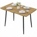 HOMCOM Esstisch, 110 x 70 cm K&uuml;chentisch f&uuml;r 4 Personen f&uuml;r Esszimmer, Eiche -