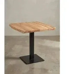 Esstisch Baumkante 80 x 75 x 75 cm Akazie Massivholz Esszimmertisch, Kleiner