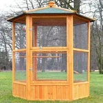 zooprinz Vogelvoliere Maxi | XXL | 160 cm H&ouml;he | Wetterfest | Lasiertes...