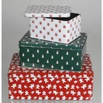 6x 3er Set Weihnachten Dosen Kisten Metall mit Deckel 18 St&uuml;ck, 3 Gr&ouml;&szlig;en