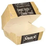 500 Burgerboxen, Pappe "pure" 10 x 10 cm "Good Food" klein Hamburger Togo Take...