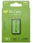 GP Batteries ReCyko, Wiederaufladbarer Akku, 9V, Nickel-Metallhydrid (NiMH), 8,4 V, 1
