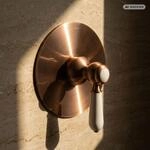 PaulGurkes Kupfer Unterputz Einhandmischer Mischbatterie Nostalgie Rote Bronze