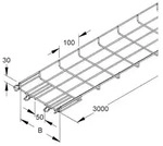 Niedax Gitterrinne 30x100x3000mm, CITO MTC 30.100 E3 3 Stk
