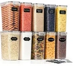 10er Set Vorratsdosen 2L Luftdicht BPA-FREI Sp&uuml;lmaschinenfest inkl. Etiketten &