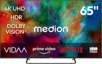 MEDION MD865302, MEDION 163,9 cm (65 Zoll) Fernseher (Smart-TV, Dolby Vision...