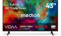 MEDION 108 cm (43 Zoll) Full HD Fernseher (Smart-TV, VIDAA Store, HBO Max,...