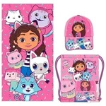 Gabbys Dollhouse Handtuch-Set Kinderhandt&uuml;cher im Beutel - Rosa