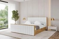 ALTDECOR Polsterbett mit Bettkasten - ENZO4-Z - 140x200 - Wei&szlig; - Bett mit Matratze