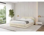 ALTDECOR Polsterbett mit Bettkasten - LERIS-v1 - 180x200 - Beige - Bett ohne