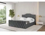 ALTDECOR Polsterbett mit Bettkasten - FALIO-Z - 120x200 - Dunkelgrau - Bett mit