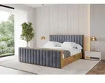 ALTDECOR Polsterbett mit Bettkasten - ENZO4-Z - 120x200 - Dunkelgrau - Bett mit