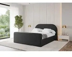 ALTDECOR Polsterbett mit Bettkasten - TIVON-Z - 120x200 - Schwarz - Bett mit Kopfteil