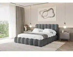 ALTDECOR Polsterbett mit Bettkasten - SORA - 180x200 - Dunkelgrau - Bett mit...
