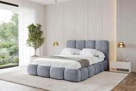 ALTDECOR Polsterbett mit Bettkasten - KALA - 140x200 - Grau - Bett mit Matratze