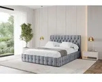ALTDECOR Polsterbett mit Bettkasten - LARO - 200x200 - Grau - Bett ohne Matratze,