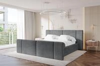ALTDECOR Polsterbett mit Bettkasten - RIVO-Z - 200x200 - Dunkelgrau - Bett mit