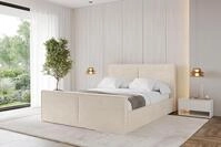 ALTDECOR Polsterbett mit Bettkasten - VANTO-Z - 160x200 - Beige - Bett mit Kopfteil