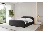 ALTDECOR Polsterbett mit Bettkasten - LERIS-Z-v1 - 160x200 - Schwarz - Bett mit