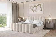 ALTDECOR Polsterbett mit Bettkasten - SORA-Z - 180x200 - Beige - Bett mit Matratze