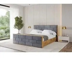 ALTDECOR Polsterbett mit Bettkasten - ENZO8-Z - 180x200 - Dunkelgrau - Bett mit