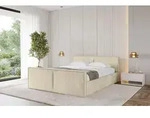 ALTDECOR Polsterbett mit Bettkasten - EMMI-Z-v1 - 200x200 - Beige - Bett mit Kopfteil