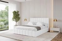 ALTDECOR Polsterbett mit Bettkasten - AMEA - 180x200 - Wei&szlig; - Bett mit Matratze