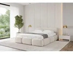 ALTDECOR Polsterbett mit Bettkasten - ELVA-v1 - 160x200 - Beige - Bett ohne Matratze,