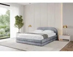 ALTDECOR Polsterbett mit Bettkasten - LERIS-v1 - 120x200 - Grau - Bett ohne Matratze,